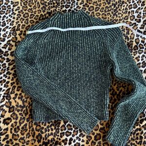 lululemon athletica Green Ribbed Turtleneck Sweater